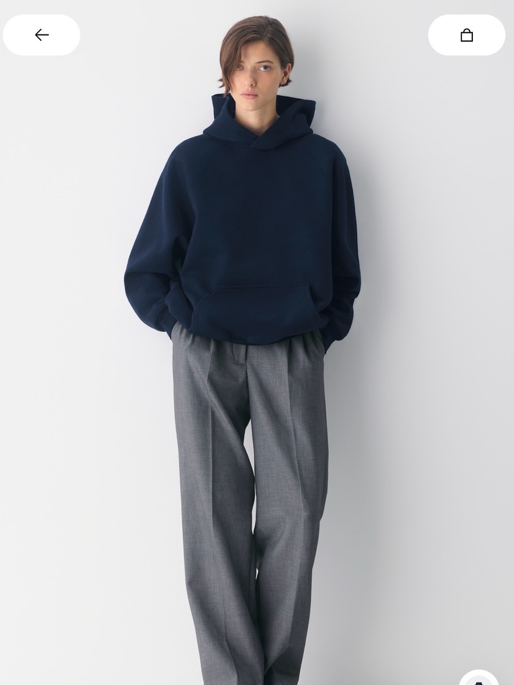 Aritzia Mega Raglan Admiral Navy Hoodie Large